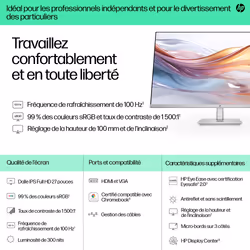 HP Écran Full HD réglable en hauteur 27 pouces Série 5 - 527sh - Vue supplémentaire 9