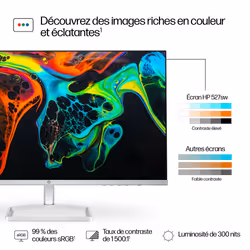 HP Series 5 27 inch FHD White Monitor - 527sw - Vue supplémentaire 9