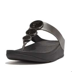 Tongs compensées femme FitFlop Halo Bead-Circle