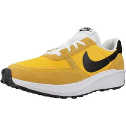 Baskets - NIKE WAFFLE DEBUT - Jaune - Textile - Lacets - Mixte