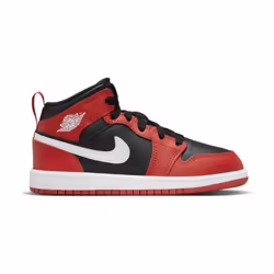 Chaussures pour Enfant - Nike - Air Jordan 1 Mid - Rouge - Respirant - Basket-ball