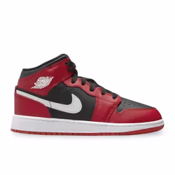 Chaussures pour Enfant - Nike - Air Jordan 1 Mid - Rouge - Respirant - Basket-ball