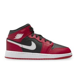 Chaussures pour Enfant - Nike - Air Jordan 1 Mid - Rouge - Respirant - Basket-ball