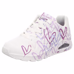 Sneakers Imprimé De Coeur Uno Spread The Love Synthétique Blanc