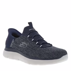 Baskets basses - SKECHERS - Homme - Textile - Lacets - Bleu marine