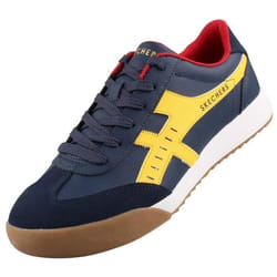 Baskets Homme - SKECHERS - Zinger Manzanilla Totale - Bleu - Cuir synthétique et velours