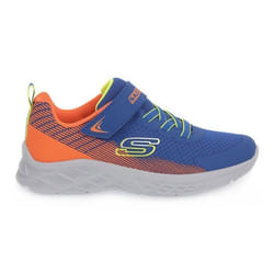 Chaussures Enfant - SKECHERS - Microspec II - Lacets - Bleu - Synthétique
