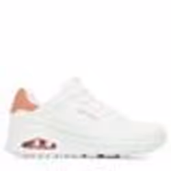 Baskets - SKECHERS - UNO - POP BACK Blanc - Talon plat - Lacets - Synthétique