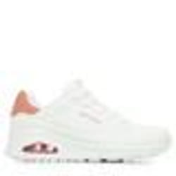 Baskets - SKECHERS - UNO - POP BACK Blanc - Talon plat - Lacets - Synthétique