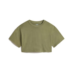 Vans modèle Relaxed Crop Wash Ss T Vert - S