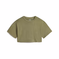 Vans modèle Relaxed Crop Wash Ss T Vert - XS