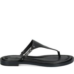 Sandales Femme - Michael Kors - Daniella Flat Thong - Cuir Noir - Talon Plat