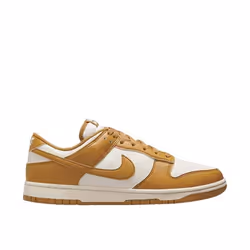 NIKE - Dunk Low Retro - blanche et marron - Blanc - 40 - Chaussures Homme