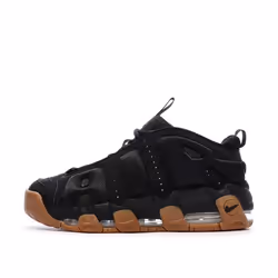 Basket Noir Homme NIKE Air More Uptempo Low Gomme