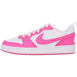 Baskets Blanches/Roses Fille Nike Court Borough