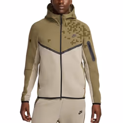 Nike Felpa da Uomo con Cappuccio e Zip Tech Fleece Verde HV0949-222