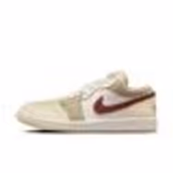 Chaussures - NIKE - Air Jordan 1 Low - Femme - Cuir - Blanc - Plat