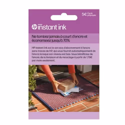 Carte prépayée Instant Ink HP - Abonnement livraison cartouches originales HP