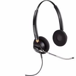 POLY Micro-casque binaural EncorePro 520V VoiceTube + fonction Quick Disconnect, Avec fil, Appels/Musique, 74 g, Casque, Noir