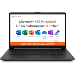 HP 17-cp0018nf 17.3" Full HD Ryzen 5 5500U 8Go 512Go SSD Argent