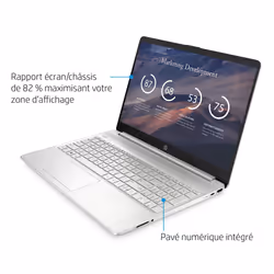HP 15s-eq2110nf 15.6" PC portable Full HD Ryzen 5 5500U 16Go 512Go SSD Argent - Vue supplémentaire 9
