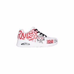 Baskets Skechers Femme Blanc - SKECHERS - 177082-WRBK - Lacets - Compensé - Synthétique