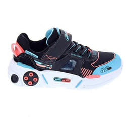 Zapatillas enfant Skechers Gametronix - Noir/Bleu - Lacets