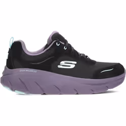 Baskets femme Skechers DLUX WALKER 150108 - Noir - Lacets - Cuir