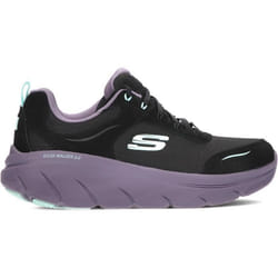 Baskets femme Skechers DLUX WALKER 150108 - Noir - Lacets - Cuir