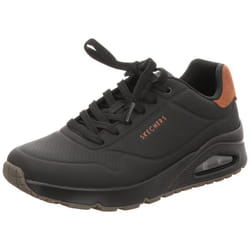 Baskets - SKECHERS - Uno Suited on Air - Noir - Daim-Nubuck - Talon Plat