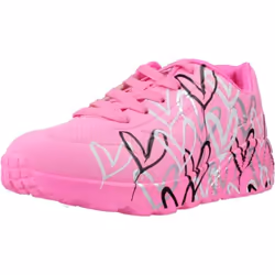 Baskets - SKECHERS - UNO LITE - METALLIC Rose - Synthétique - Doublure Textile - Femme