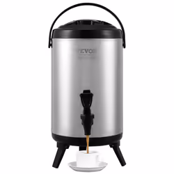 Fontaine à Eau Isotherme - VEVOR - 76L Distributeur de Boissons Isotherme Fontaine à Eau Chaud et Froid Inox240 x 420 mm