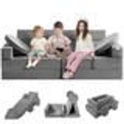 Canapé Enfant Convertible Ludique-VEVOR-15 Modules Géométriques Fauteuil-pour Jouer Créer Dormir Salle de Jeux