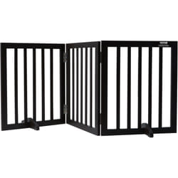 VEVOR Barriere canine autoportante, 24" de hauteur x 60" de largeur, cloture pliante a 3 panneaux pour animaux de compagnie, adaptable aux allees