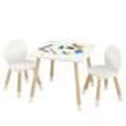 1 Table dEnfant +2 Chaises -VEVOR - 500x500x437 mm et 282x282x480 mmPlateau facile à nettoyer pour apprendre manger jouer