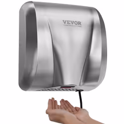 Sèche-mains Automatique VEVOR - Modèle K2017 - Séchage Rapide et Hygiénique en Acier Inox 1300W