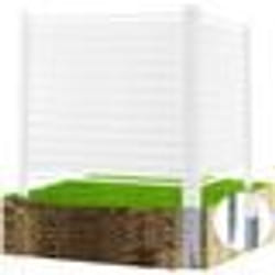 Clôtures de jardin-VEVOR-blanc122x122cm-Piquets Métalliques Accessoires pour Sols Souples Cacher Climatiseur