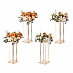 Support Fleur Mariage - VEVOR - 4PCS Support de Fleurs de Mariage Centre de Table Mariage en Métal 60 cm