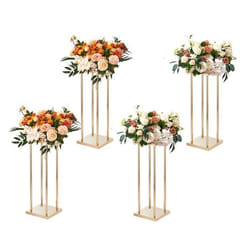Support Fleur Mariage - VEVOR - 4PCS Support de Fleurs de Mariage Centre de Table Mariage en Métal 60 cm
