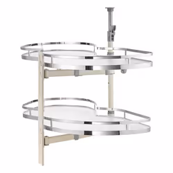 Plateau Tournant pour Meuble dAngle-VEVOR-Ouverture à Gauche-Étagère Pivotante 914 cm de Largeur-Hauteur à 2 Niveaux