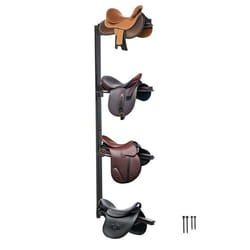 Support de Selle Cheval-VEVOR-4 Niveaux-Porte-selle Anglais Western Mural Peu Encombrant Rangement de Couverture et Coussin