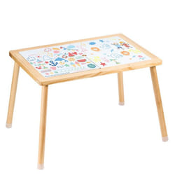 Table Multijeux pour Enfants-VEVOR-Table Multijeux avec Plateau Double Face et Pieds Antidérapants-pour Dessiner et Étudier