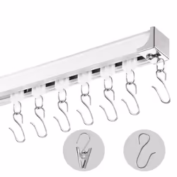 Kit de Rail de Rideau Plafond Pliable-VEVOR-54 Mètres-Système de Rails de Plafond Coulissants pour Rideaux