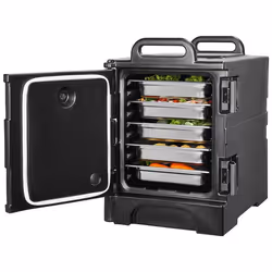 Conteneur Isotherme pour Bac Gastronorme 75 L-VEVOR-avec Boucle Poignées et Roulettes Porte-plateaux pour Restauration Cantin ...