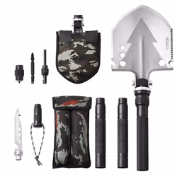 Pelle de Survie Pliante-VEVOR-Pelle de Camping Multifonctionnelle 11 en 1-pour Tout-terrain Camping Randonnée Extérieur Survi ...