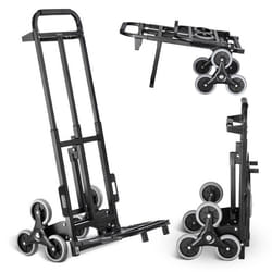 Chariot dEscalier - VEVOR - 208 kg - Pliable - Double Poignée - 6 Roues