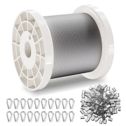 Câble Acier Inoxydable-VEVOR-159 mm x 1006 m-Câble Métallique Inox 304 Tressé 7x7-Qualité Aéronautique Marine