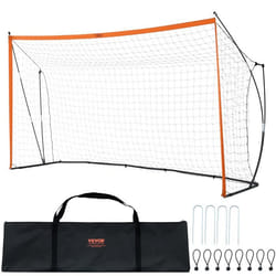 But de Football Portable-VEVOR-1828x3657 mm-Cage de Football pour Enfants-Filet de Football avec Sac de Transport-Orange