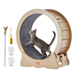 Roue dExercice pour Chat-VEVOR-750 mm Grande Roue de Course pour Chat dIntérieur-avec Tapis Roulant Amovible