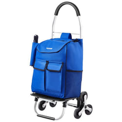 Chariot de Courses pliable-VEVOR-36 L-Chariot Monte Escalier dÉpicerie avec 6 Roues-Sac de Rangement Tissu Oxford